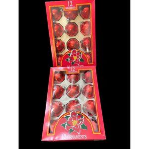 Vintage Glass Christmas Holiday Ornaments